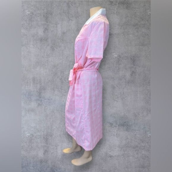 Vintage Pink Plaid House Dress by Housin Around - Picture 3 of 9